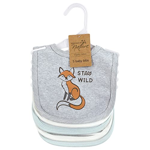 Image of Touched by Nature Unisex Baby Organic Cotton Bibs, Dreamy Woodland, One Size