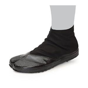 Marugo Marugo Jitsuyou Japanische Tabi Schuhe Komplett Schwarz mit 3 Clips