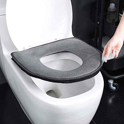 Liudan WC-Sitzkissen mit Griff Toilettensitzreiniger Toiletten-Abdeckung Eindickung Toilette Aufkleber Zipper Four Seasons Universal-Toiletten-Trainings-Sitzabdeckung – Bild 6