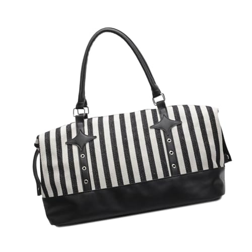 Sac fourre-tout de grande capacité en toile imperméable Noir pour voyage et sport