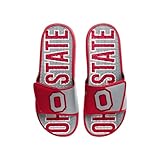 FOCO NCAA Men's Sport Shower Gel Slide Flip Flop Sandals (Ohio State Buckeyes, US Footwear Size System, Adult, Men, Numeric Range, Medium, 11, 12)