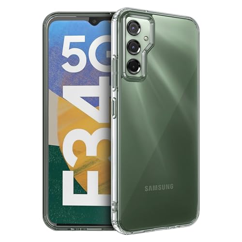 Image of KAPAVER Hybrid Crystal Clear Back Cover Case for Samsung M34 / F34 | Protective Shockproof Hard PC Soft Flexible TPU Cover