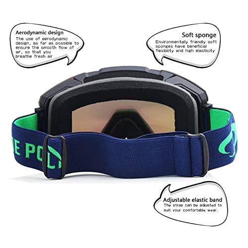 BATLAM Lunettes de Ski Anti-buée Haute définition Lunettes de motoneige d'hiver Sports de Plein air Lunettes de Ski de Patinage (Couleur : E, Taille : Taille Unique) (E One Size)