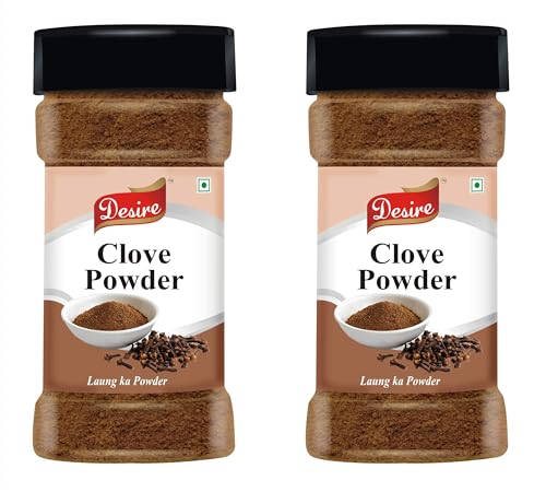 Image of Desire Clove Powder, 200g | Natural Laung Lavang Powder for Cooking, Baking, Curries and Ayurvedic Uses | Premium Quality, Aromatic Spice (Pack of 2)