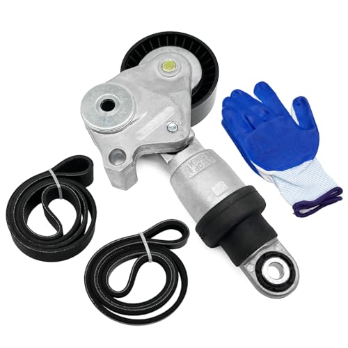 Serpentine Belt Drive Component Kit Fit for Mazda 3 6 CX-3 CX-5 MX-5 CX-9 2.0L 2.3L 2.5L, Timing Belt Tensioner Kit Replace 90K-39390 39390 49858 89710 999630 999630A PE0115980A PE0115980B