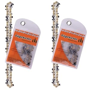 DIY-24H 2x Sägekette Halbmeißel 30cm