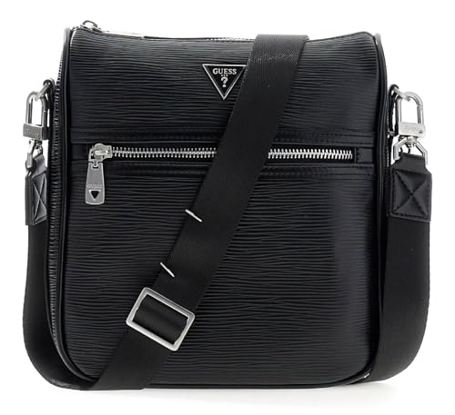 Sac Milano Crossbody 2 GUESS noir aux finitions premium en maroquinerie