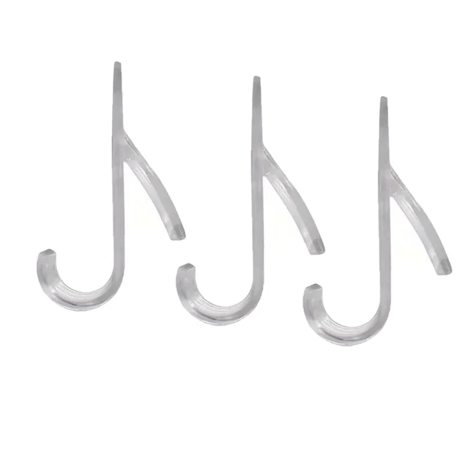 Shungong B-3Pcs-Transparent 3/6Pcs Heated Towel Rack Hooks - Durable Space-Saving Bath Hooks For Towels, Scarves, And Clothes(B-3Pcs-Transparent)