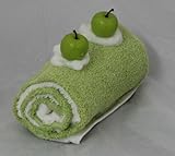  S.B.J - Sportland Handtuchrolle / Handtuchtorte, bestehend aus 2 Gästetüchern, Farbe je Limone und weiß