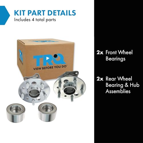 Image of TRQ 2 Piece Wheel Bearing & Hub Assembly Set Compatible with 2004-2006 Lexus ES330 2007-2012 ES350 2005-2012 Toyota Avalon 2004-2011 Camry 2001-2003 Highlander 2004-2008 Solara