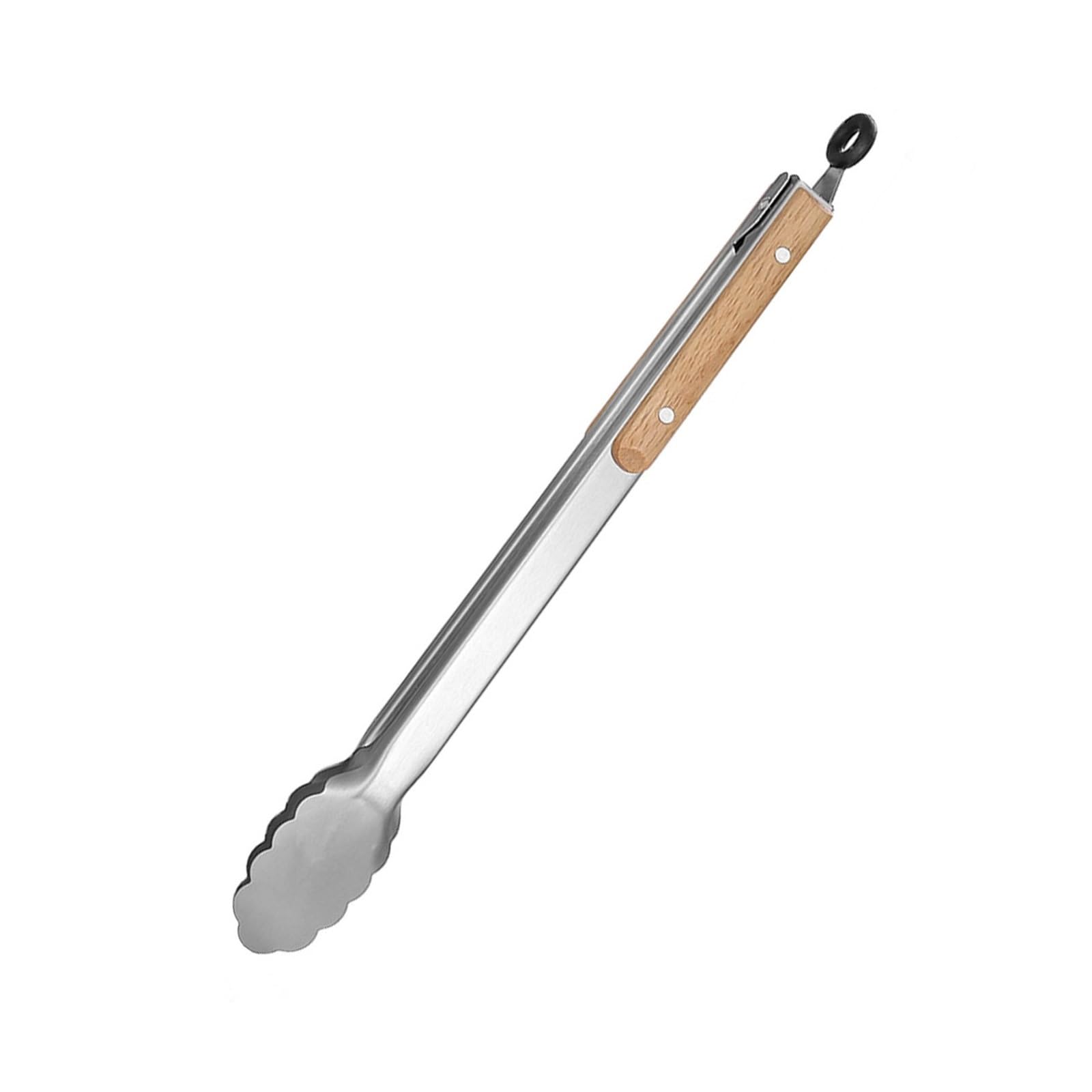 Pinze da cucina in acciaio inossidabile 7-16 pollici con manico in legno - for cucinare, grigliare e barbecue(39.5cm)