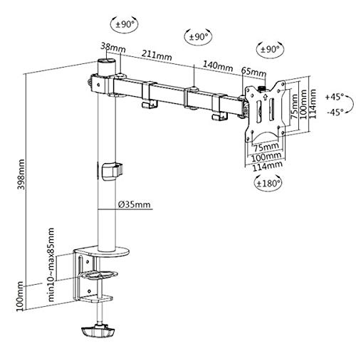 Cromad Supporto Da Tavolo 1 Monitor 13"-32" - 2