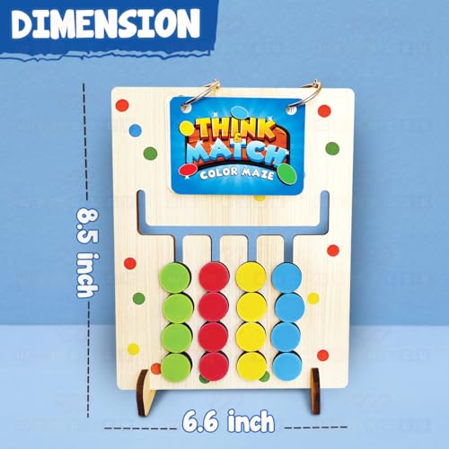 Wembley Kids Montessori Puzzle Game Learning Toy for Kids Age 3-8 Years Color and Pattern Matching Logic Brain Game Preschool Educational Activity Travel Toys for 4,5,6,7,8 Birthday Gift for Boy Girl