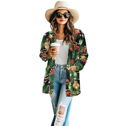 Image of Women's Lightweight Cardigans with Pockets Trendy Long Sleeve Open Front Cardigan Casual Tops Jackets Fall Oufits S-2XL