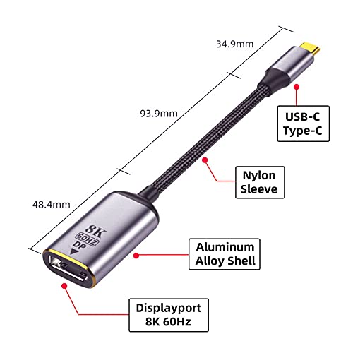 NFHK USB4 USB-C Type-C Source to Displayport DP Female Cable Display 8K 60HZ UHD 4K Monitor Displays - Image 3