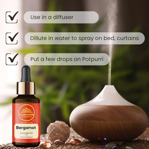 Image of Bergamot Essential Oil (Citrus bergamia) Pure | Non-Sticky | Non-greasy | Lightweight | Men & Women | All Skin Types | Steam Distilled 30ml