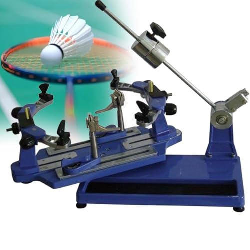 Máquina de encordado, raqueta de tenis de mesa y bádminton con rotación de 360 grados, sistema fijo de 6 puntos, incluye herramientas de encordado y accesorios