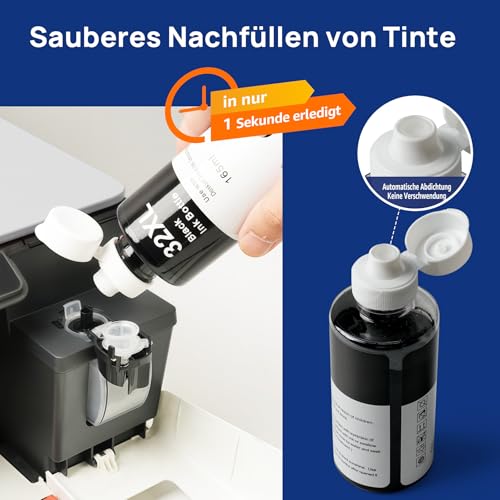 Denvoer 31 32XL Tinte Kompatibel mit HP 32XL HP 31 Tinte und HP Smart Tank 5105 Tinte für hp smart Tank 7305 7005 7308 7605 5106 5107 und Smart Tank Plus 455 515 555 559 580 655 Drucker (4 Flaschen)