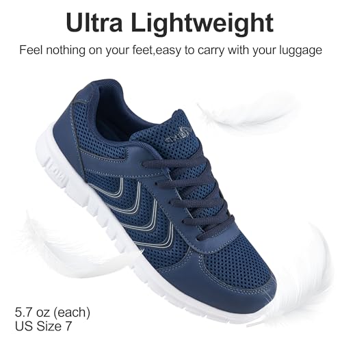 Image of DUOYANGJIASHA Lightweight Walking Shoes for Women: Comfortable & Breathable Mesh Fashion Sneakers for Daily Wear - Casual Non Slip Tennis Shoes for Workout Gym Travel