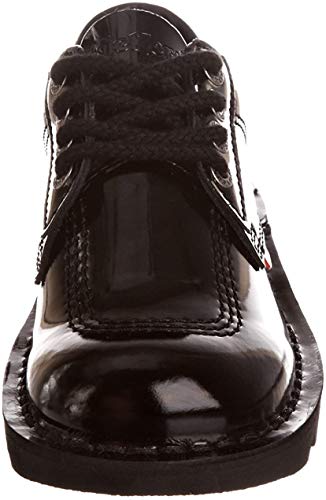 Kickers Women's Kick Lo Leather Shoes, Patent Black, 7 UK