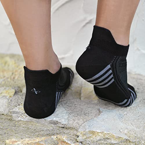 Men's Rayon Made From BAMBOO Thin Ankle Socks 6 Pairs Striped Breathable Absorbent Low Cut Athletic 9-12 Size4