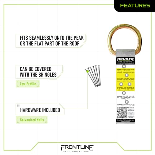 Image of Frontline ROSU01SS Stainless Steel Permanent Roof Anchor | Corrosion Resistant | 5,000 lbs Strength | OSHA & ANSI Compliant