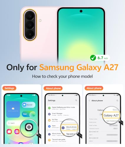 Image of FNTCASE for Galaxy A27 5G Phone Case: for Samsung A27 Cases [Fit for Magsafe] [Screen Protector] Military Grade Drop Protection, Anti Yellowing Clear Back, Slim Shockproof Protective Cover - Clear
