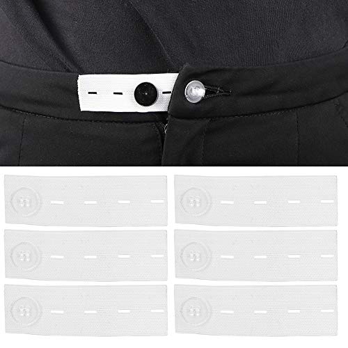 Image of Waistband Extender Waistband Extension Button Button Extender Extender Button Belt Lengthen Button Elastic Lengthen Button for Jeans Pants(White)