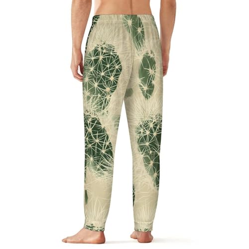 Desert Cactus Thorns Landscapes Men's Pajama Pants Lounge Pant Sleepwear PJ Bottoms2