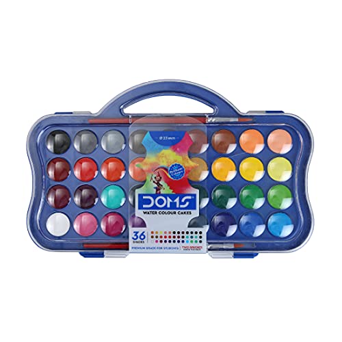 DOMS Water Colour Cake Set 36 Shades x 3