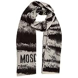 Made in Italy Moschino Strickschal Leo, White&Black mit Mohair, ca. 180x30 cm