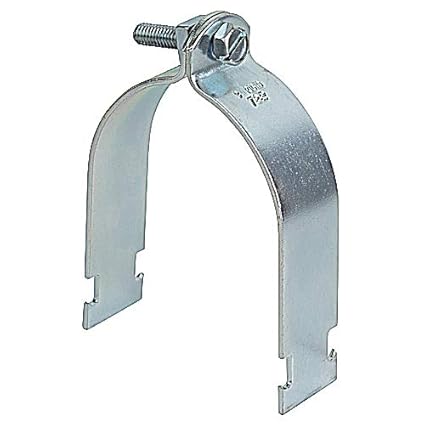 Superstrut 702-3/4-EG Pipe Strap, 3/4 in, for Use with Rigid/IMC Conduit, Pipe and Electrical Metal Tubing, Steel, Electro-Galvanized