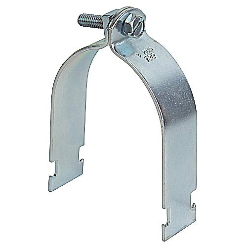 702-5-EG Pipe Strap, 5 in, for Use with Rigid/IMC Conduit, Pipe and Electrical Metal Tubing, Steel, Electro-Galvanized