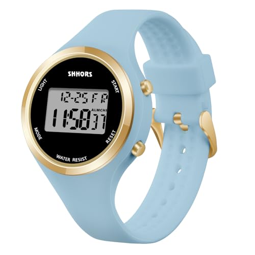 OFFCUP Reloj para Mujer con Correa de Silicona, Relojes Deportivos de LED, Relojes Digitales para Mujer con Esfera con Cara Luminosa, Reloj de Pulsera para Exteriores para Niñas (Azul Cielo) OFFCUP Reloj para Mujer con Correa de Silicona, Relojes Deportivos de LED, Relojes Digitales para Mujer con Esfera con Cara Luminosa, Reloj de Pulsera para Exteriores para Niñas (Azul Cielo)