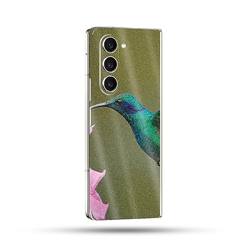 Image of MightySkins Glossy Glitter Skin Compatible with Samsung Galaxy Z Fold 5 Full Wrap - Hummingbird | Protective, Durable High-Gloss Glitter Finish | Easy to Apply & Change Styles | Made in The USA