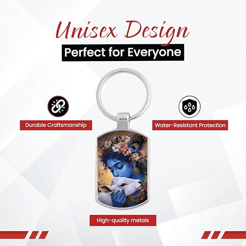 Image of Stylish Metal Keychains with Permanent Glossy Print - Inspirational Quotes & Spiritual Designs - Perfect Key chains for loved ones, Personal Use, Gifts & Return Gifts