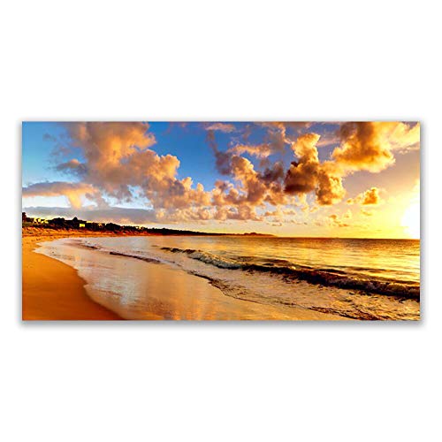 Tableau moderne Ocean Landscape Beach Tulup anti-reflets et durable