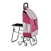 Z-SEAT Carrello della Spesa Carrello della Spesa con Sedile Pieghevole Carrello della Spesa Sali Le Scale per Viaggi Viaggi Vacanze Campeggio Spiaggia Gioca Carrello della Spesa