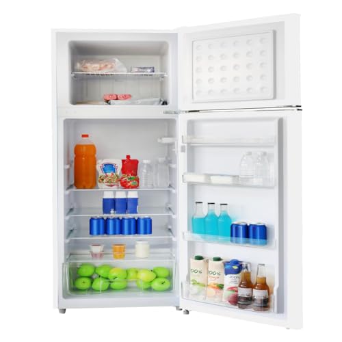 Image of ARCTIC CHEF RFR1085 10.0 Refrigerator /Freezer-Reversible Door-Frost Free-Transparent Crisper-Adjustable Glass Shelves-White, 10 cu ft