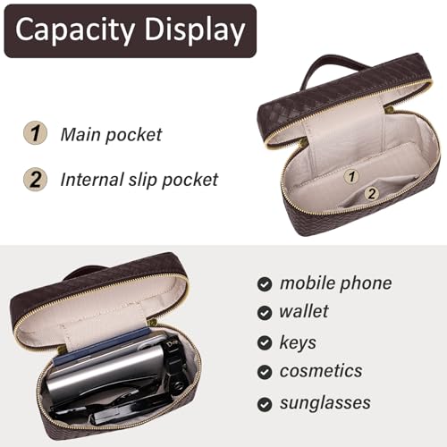 Image of Trendy Shoulder Bags for Women Mini L19 Square Box Satchel Bag Cute PU Leather Crossbody Purse with Adjustable Strap
