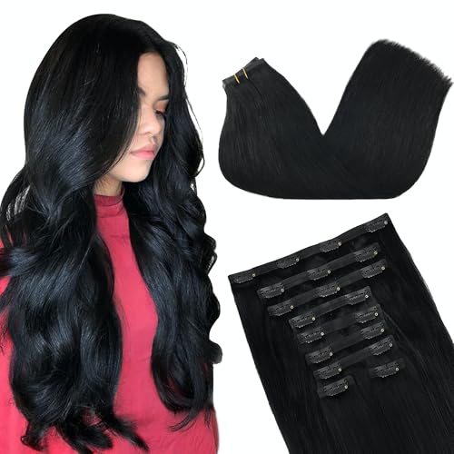 Image of GOO GOO Seamless Clip in Hair Extensions Real Human Hair Remy Extensions