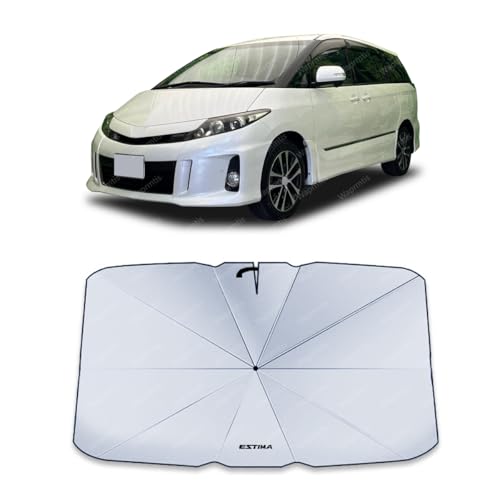 エスティマ 50系 車サンシェード 車 フロント 傘型 シンシェード 軽自動車 フロント ガラス用 エスティマ 50系 ESTIMA カーサンシェード遮光 遮熱 UVカット紫外線遮蔽 内装劣化防止 プライバシー保護 取り付き簡単 収納便利 車用パラソル カ