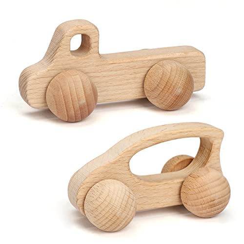 Image of TOY Life Wooden Toys Cars, Montessori Toys for Babies 0-6-12 Months, Rattle Toy Cars for Toddlers 1-3, Christmas Wooden Baby Toys Gift 1 Year Old, Baby Boy Nursery Decor, 1 Year Old Boy Birthday Gift