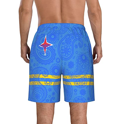Aruba Paisley Flag Men Shorts Beach Board Trunk Swim Casual with Pockets Boxer Briefs Outdoor3