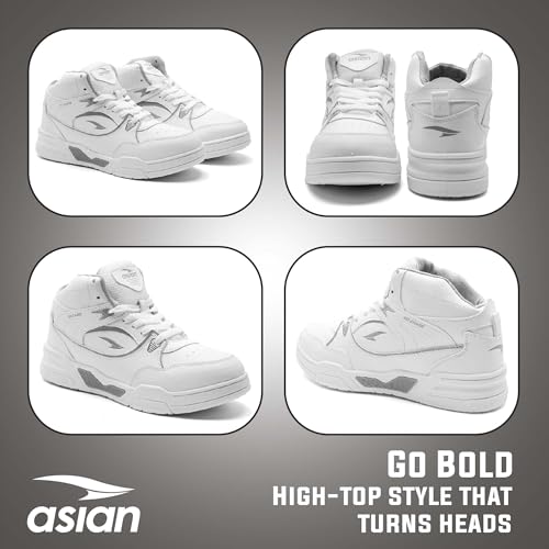 Image of ASIAN Tango-11 Men's High Top Sneakers | Stylish & Lightweight Lace-Up Shoes | Cushioned Sports Sneakers for Men | Ideal for Casual, Daily Use & Travel