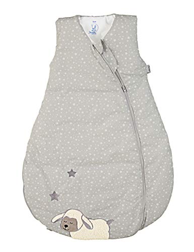 Sterntaler Schlafsack für Kleinkinder, Ganzjährig, Funktionsschlafsack Schaf Stanley, Reißverschluss, Größe: 100, Grau