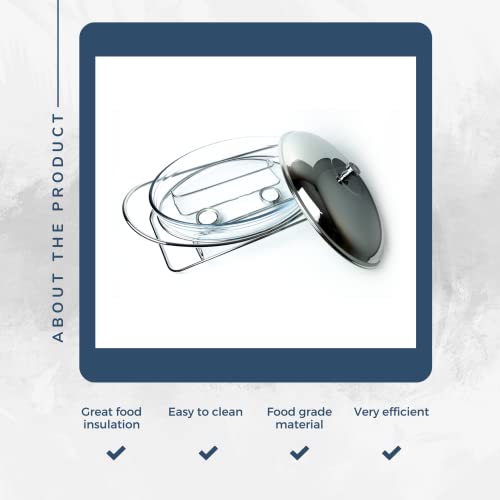 Rigeli Regent 18/10 Chromeplated 101.4 (Oz), 3 Lt. Oval Warmer, Chafing Dish With Stainless Steel Cover, Buffet Servers, Silver #TOP3