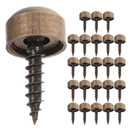 24 Tornillos de Cobre Autorroscantes con Tapas Decorativas miniatura 1