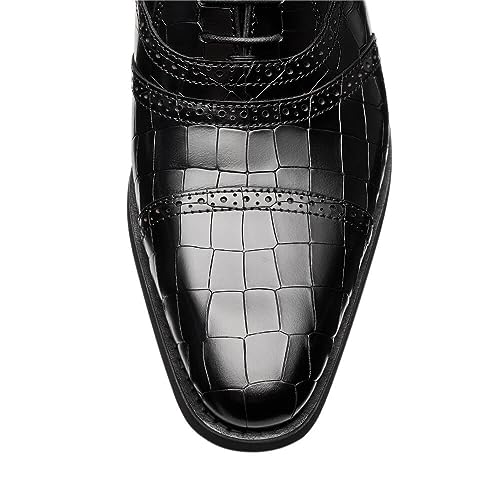 Image of Men's Dress Shoes Genuine Leather Oxfords Luxury Formal Business Suit Shoes with Blake Rapid Stitch
