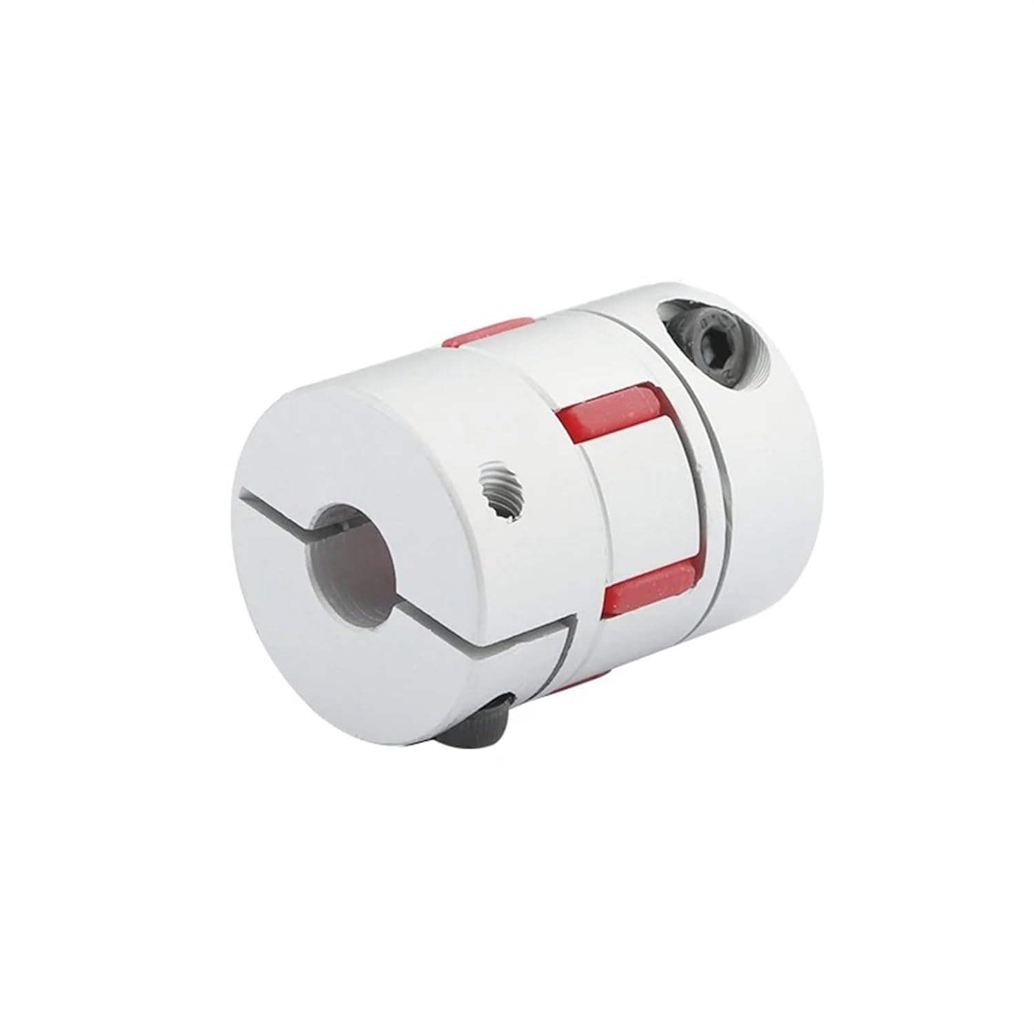 Acoplamiento del eje de la mandíbula abrazadera, D80L114 ciruela aluminio Diámetro 20 mm ~ 45 Acoplador CNC Motor Conector suave Junta(25mm to 25mm)